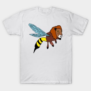 drawing scary lion bee T-Shirt